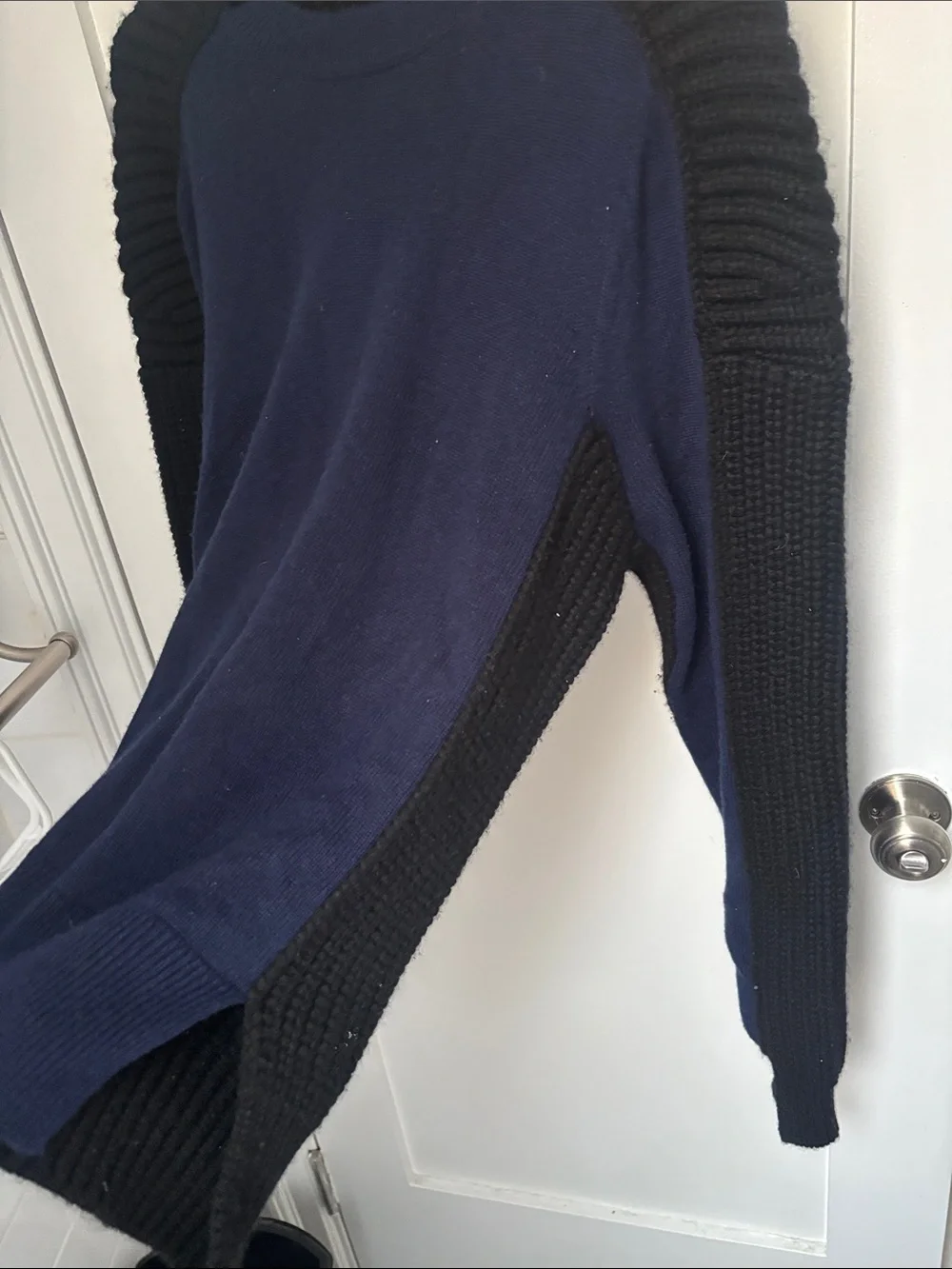 Burberry Navy and Black Men’s Crewneck Sweater